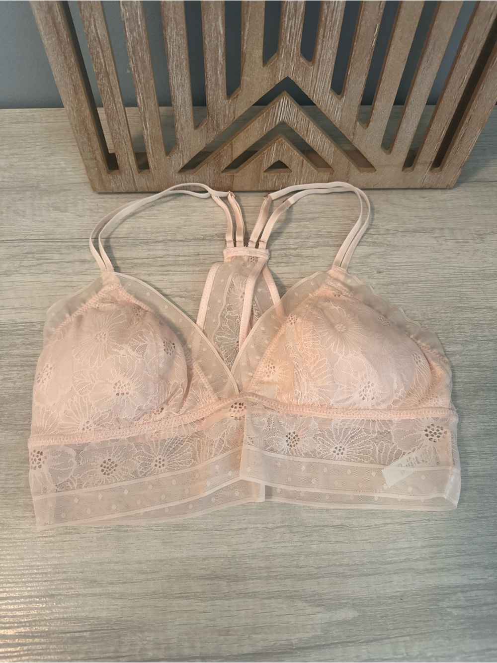 Aerie Delicate Lace Bralette - Soft Blush